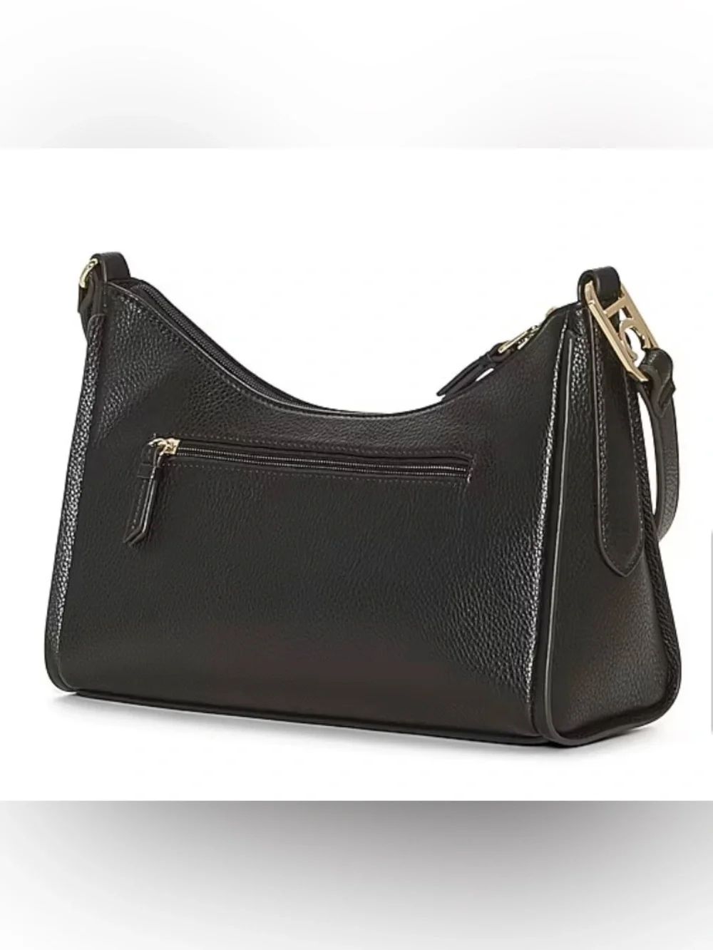Classic Black Leather Shoulder Bag